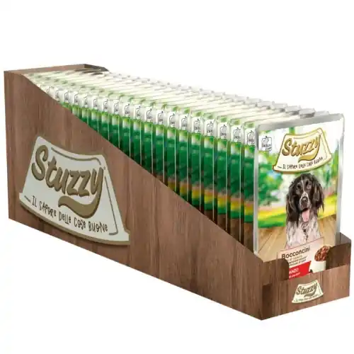 Stuzzy Bocconcini Mokra karma dla psa Wo艂owina w sosie kawa艂ki 24 x 100g Ostatnie sztuki