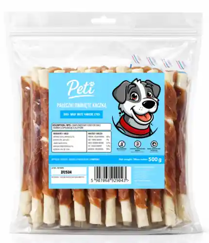 Peti - Pa艂eczki owini臋te kaczk膮 500g Nowość