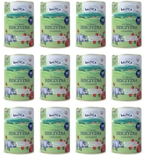 Baltica dziczyzna z 偶urawin膮 karma mokra monoproteinowa dla psa 12x 400 g Taniej