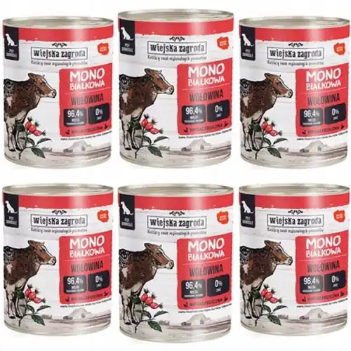 Wiejska Zagroda Monobia艂kowa Wo艂owina 6 x 800g Oferta