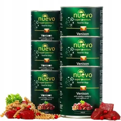 Taniej Nuevo Super Premium puszka Mokra karma dla psa Adult Dziczyzna 6 x 800g