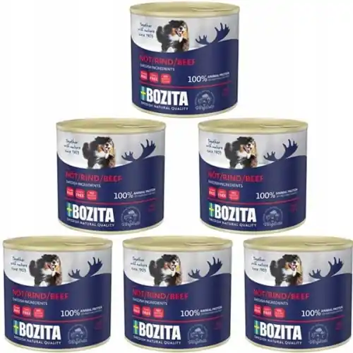 Ostatnia szansa Bozita Pasztet z wo艂owin膮 6x625g Bez zb贸偶