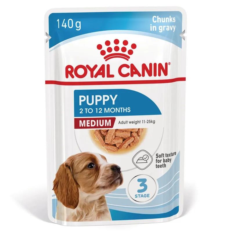 Royal Canin Medium Puppy 140g Karma Mokra W Sosie Dla Szczeniąt Ras Średnich Do 12 Miesiąca Życia Rabat