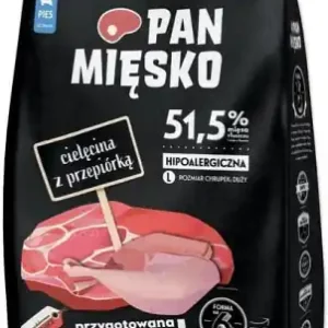 Bezpieczna płatność Pan Mi臋sko Ciel臋cina z przepi贸rk膮 L 3kg Szczeni臋ta