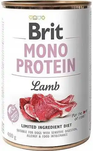 Ostatnie sztuki Brit Mono Protein Lamb jagni臋cina mokra karma dla psa monobia艂kowa 400 g