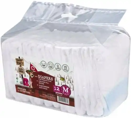 Darmowy zwrot Barry King Pieluchy Pampersy dla suczki M 32-48cm
