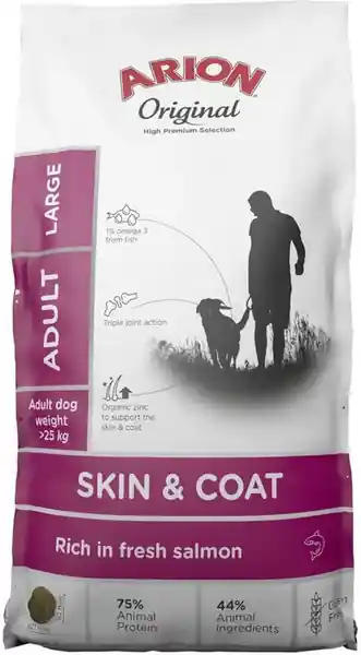 Hit cenowy Arion Original Skin&Coat Adult Large Salmon&Rice Karma z łososiem dla psa 2x12kg TANI ZESTAW