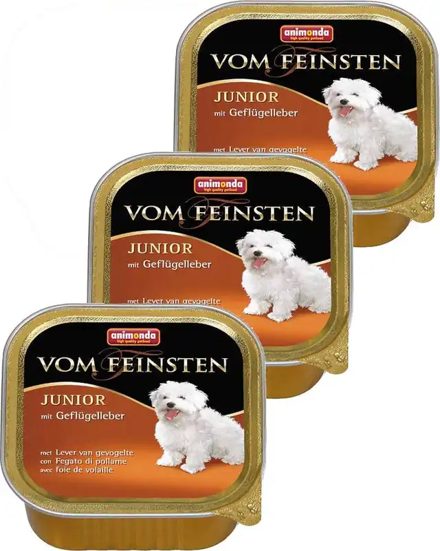 Animonda vom Feinsten DOG Junior Geflugelleber Karma z wątróbką drobiową dla psa 11x150g PAKIET Wybór klientów