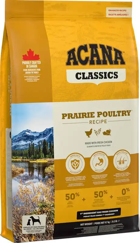 Wybór klientów Acana Classics DOG Prairie Poultry Karma dla psa 9.7kg