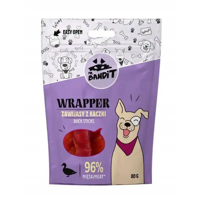 Mr Bandit WRAPPER Zawijasy z Kaczki 80g Naturalny Przysmak Dla Psa Cena promocyjna