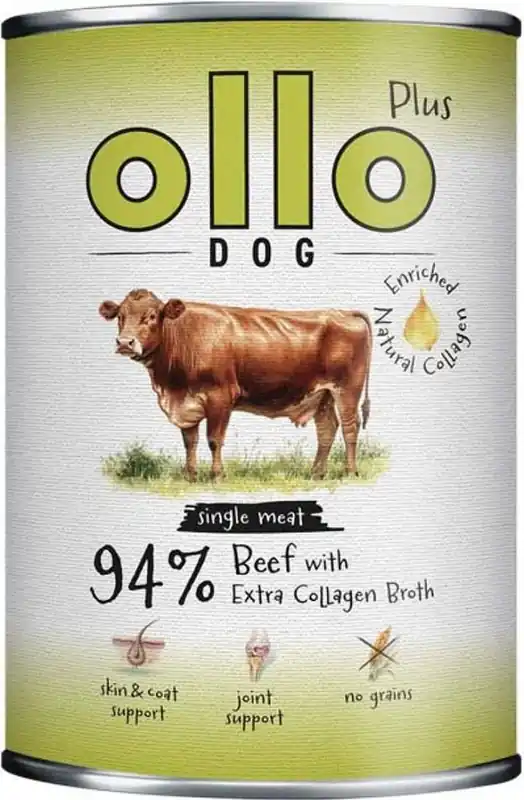Zniżka Ollo Plus Beef with Collagen Dog Adult Karma z wołowiną i kolagenem dla psa 400g