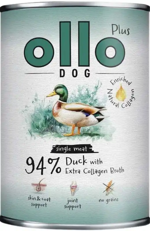 Najlepsza cena Ollo Plus Duck with Collagen Dog Adult Karma z kaczką i kolagenem dla psa 400g