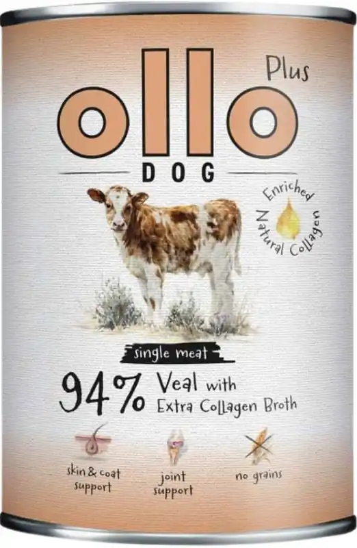 Ollo Plus Veal with Collagen Dog Adult Karma z cielęciną i kolagenem dla psa 400g Promocja