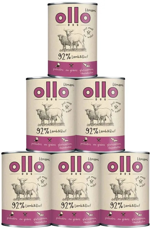 Ollo Umami Adult Lamb&Beef Karma z jagnięciną i wołowiną dla psa 6x850g PAKIET Promocja