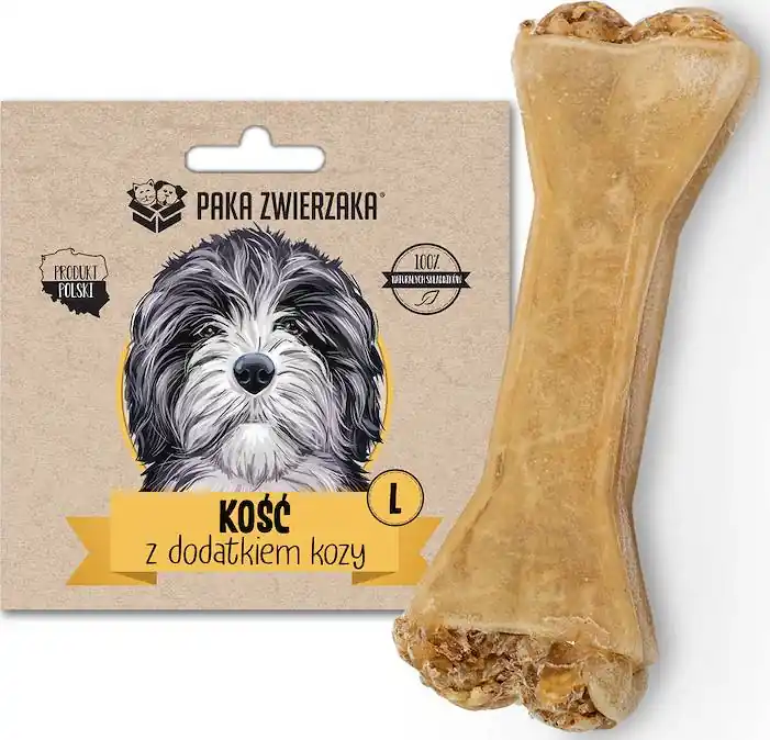 Paka Zwierzaka Kość prasowana z dodatkiem kozy dla psa L dł. 13.5cm op. 70g Wyjątkowa oferta