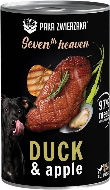 Paka Zwierzaka Seventh Heaven Duck&Apple Karma z kaczką dla psa 400g Wysoka jakość