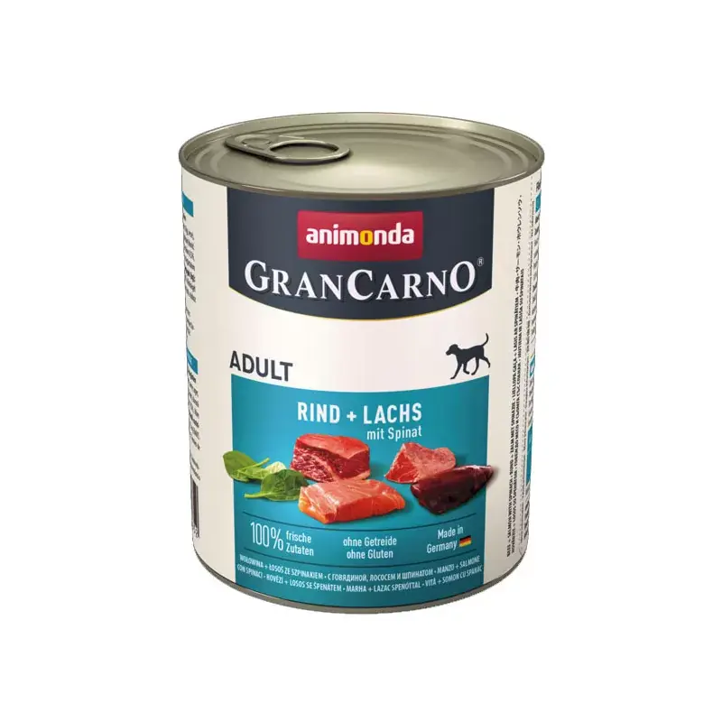 ANIMONDA GranCarno Adult łosoś i szpinak 800g Łatwy zwrot