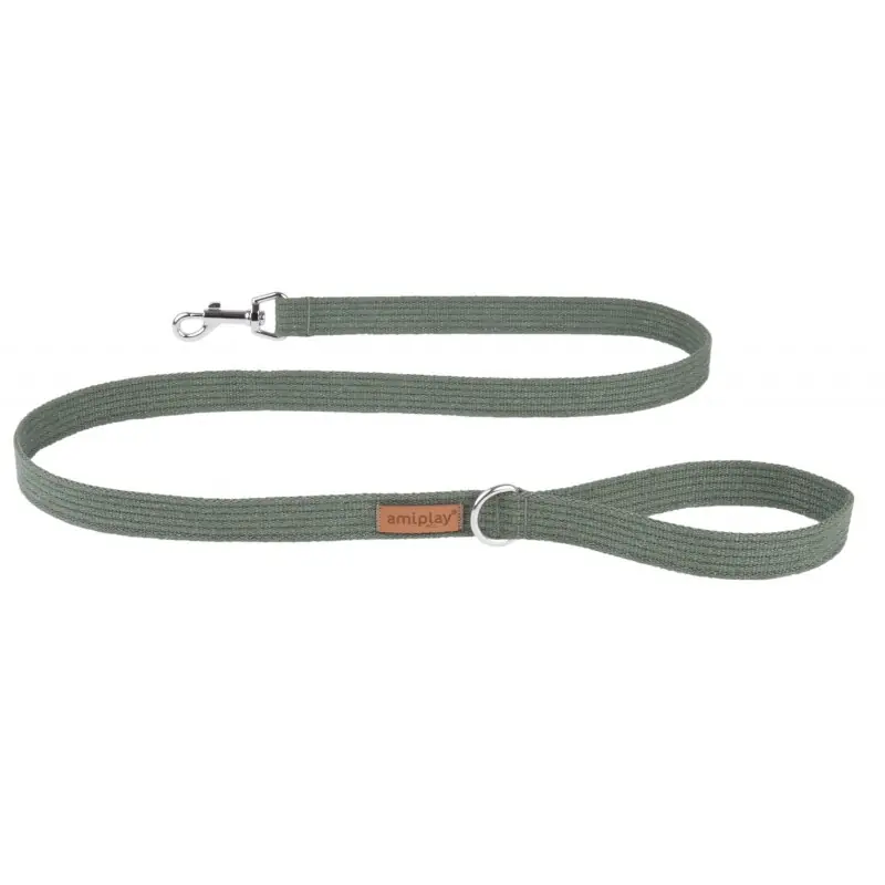 AMIPLAY Smycz Cotton - Khaki Nie przegap