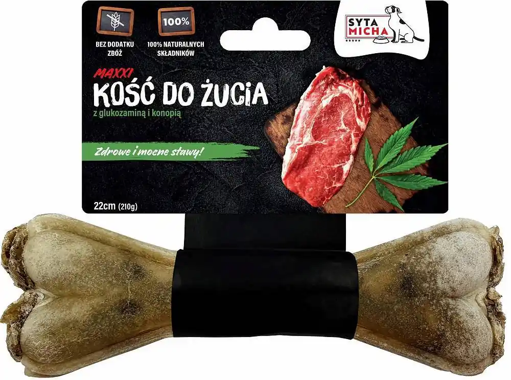 Syta Micha Kość do żucia na mocne stawy dla psa 22cm MAXXI Wysoka jakość