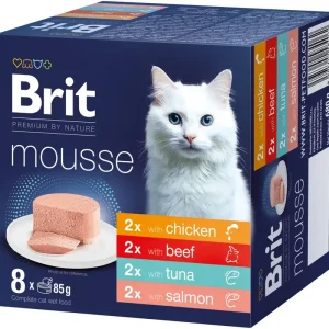 Nowy Brit Premium Cat Mousse Multipack Mokra Karma dla kota 8x85g MIX