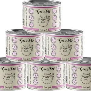 Hit sprzedaży Gussto Fresh Goat Karma z koziną dla kota 6x200g PAKIET