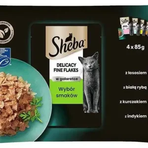 Sheba Delicacy in Jelly Kolekcja smaków Karma w galaretce dla kota 4x85g Dostępne od ręki
