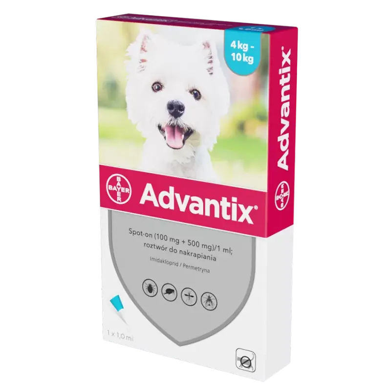 ELANCO Advantix Spot-on 4kg - 10kg Zniżka