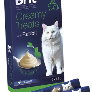Ograniczona ilość Brit Premium Cat Creamy Treats with Rabbit Przysmak z królikiem dla kota 6x15g