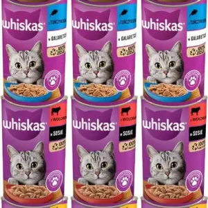 Tylko dziś Whiskas Adult Pakiet degustacyjny w sosie i galaretce dla kota 12x400g PAKIET