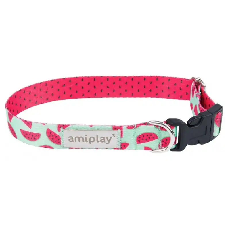 Szybka dostawa AMIPLAY Obroża regulowana BeHappy - Watermelon