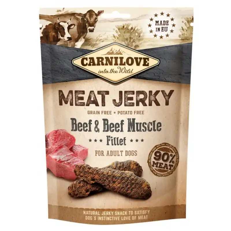 CARNILOVE JERKY Beef and Beef Muscle Fillet 100g Nie przegap