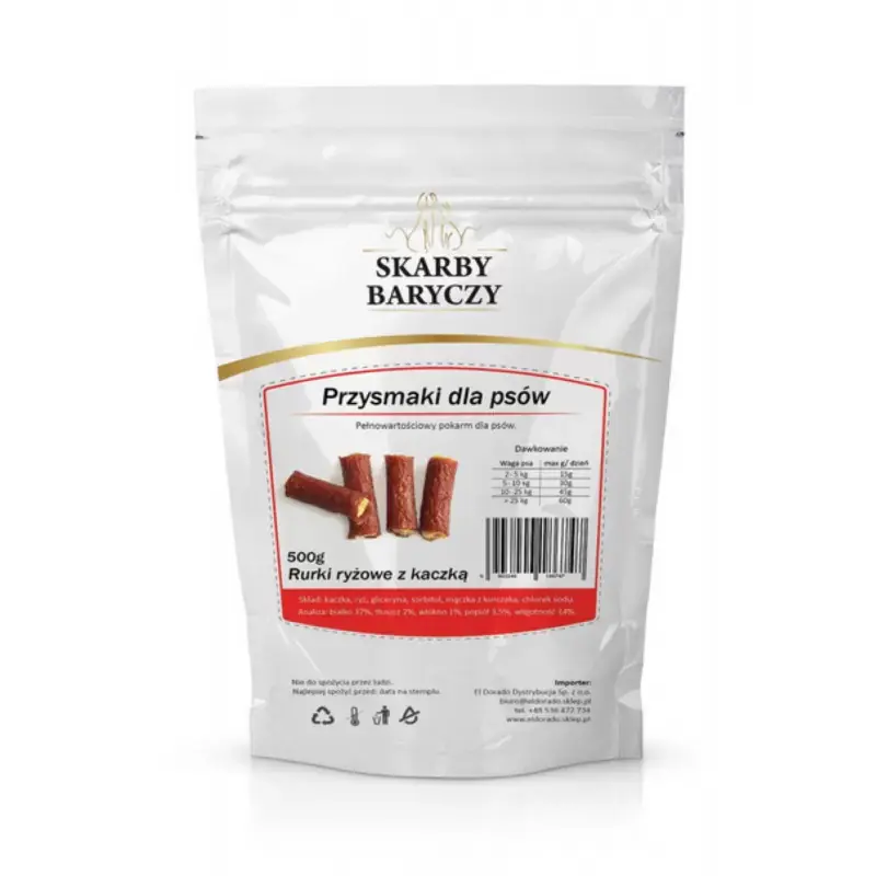 SKARBY BARYCZY Rurki ryżowe z kaczką 500g Hit cenowy