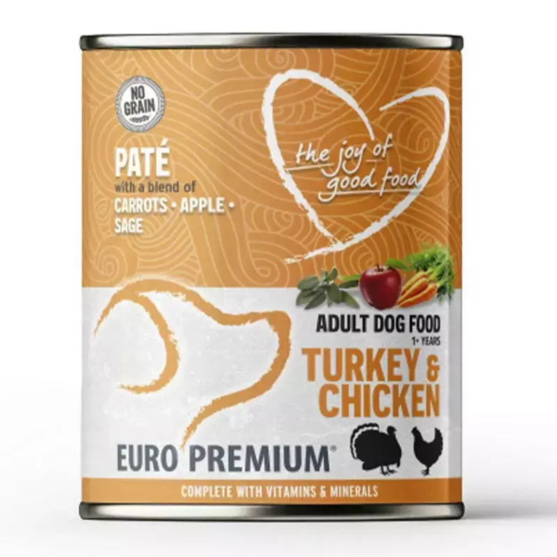Euro Premium Pate Adult Turkey & Chickenmokra karma dla psa z indykiem i kurczakiem 400g Kup teraz