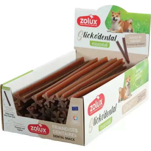 Nowy ZOLUX Przysmak dentystyczny dla psa STICKODENTAL L z wapniem 21cm 20szt.