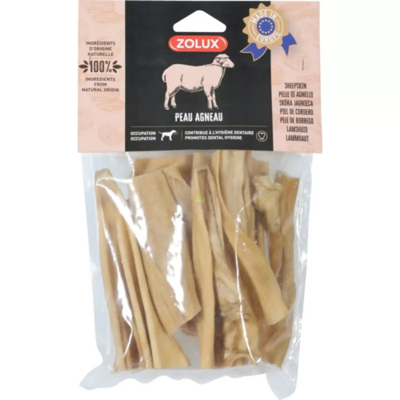 ZOLUX Przysmak naturalny dla psa Skóra jagnięca 15cm 200g Łatwy zwrot