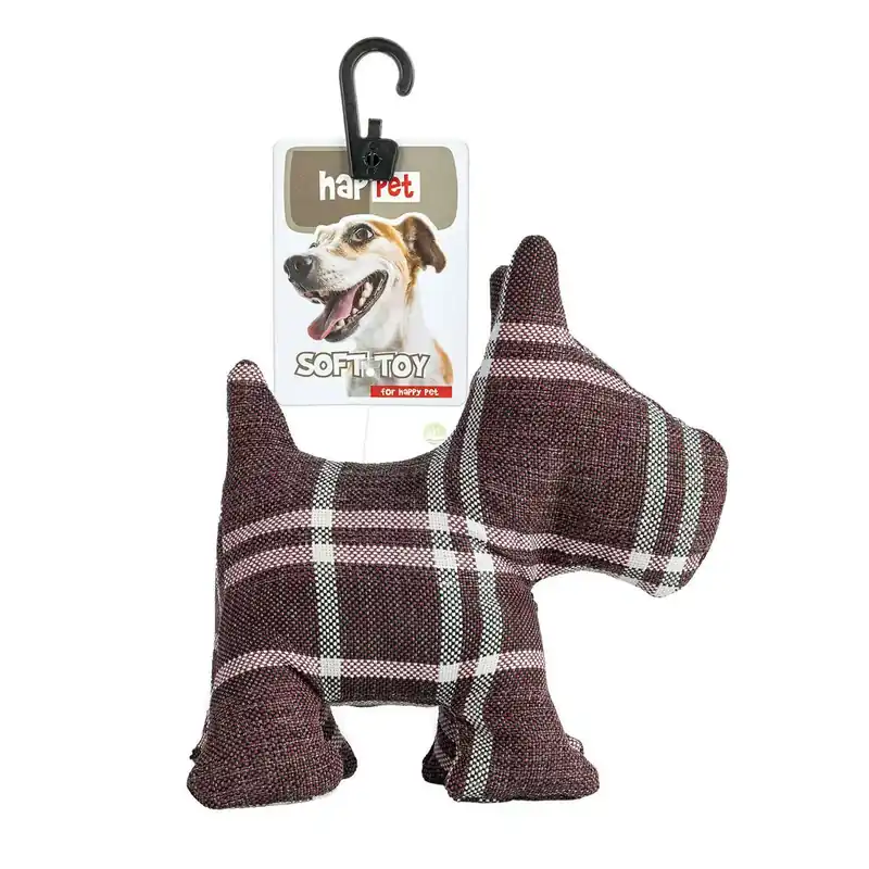 Z887 materiałowy terrier czerwona krata Wysoka jakość