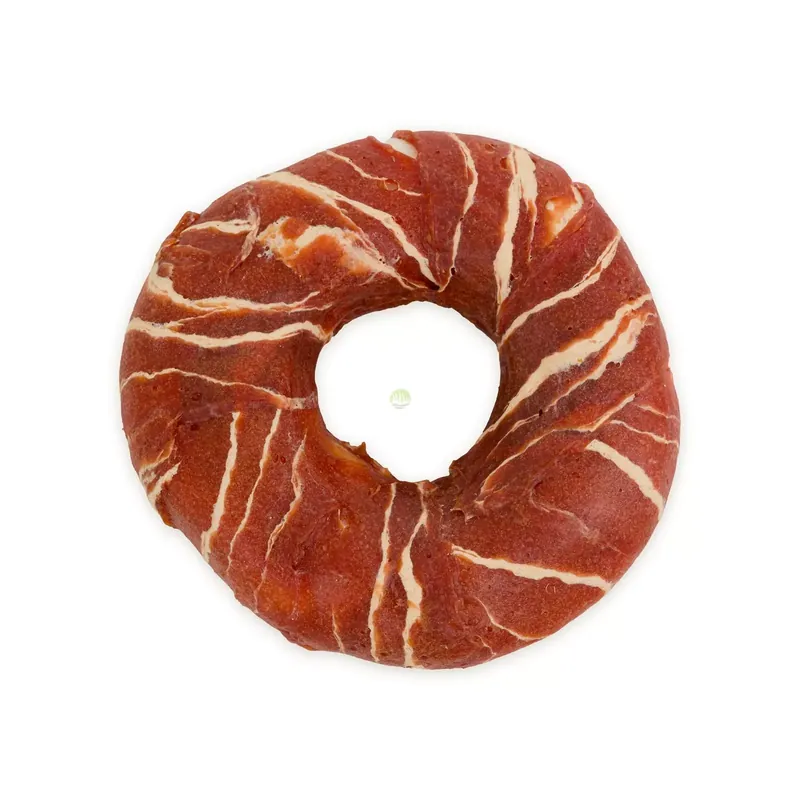 Pausesnack przysmak dla psa, donaty ze skóry owinięte kaczką marmurkową, 7-8cm, 500g Wyjątkowa oferta