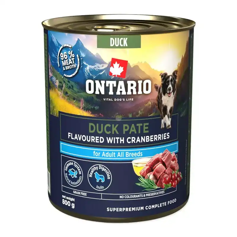 Ontario Adult Pate z kaczki ze smakiem żurawiny 800g (214-859945) Premium