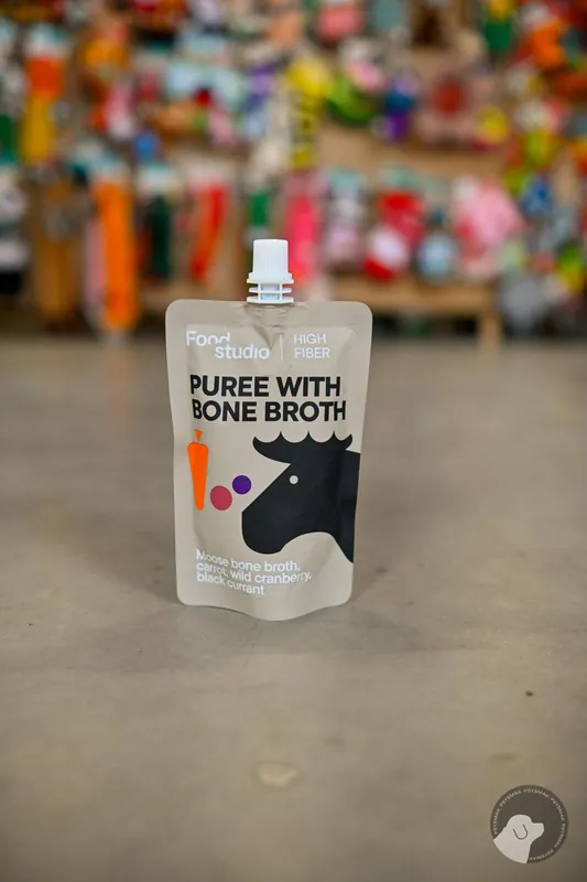 Food Studio Chefs PUREE dla psów z bulionem kostnym z ŁOSIA z marchewką, dziką żurawiną i czarną porzeczką 150ml Kup online