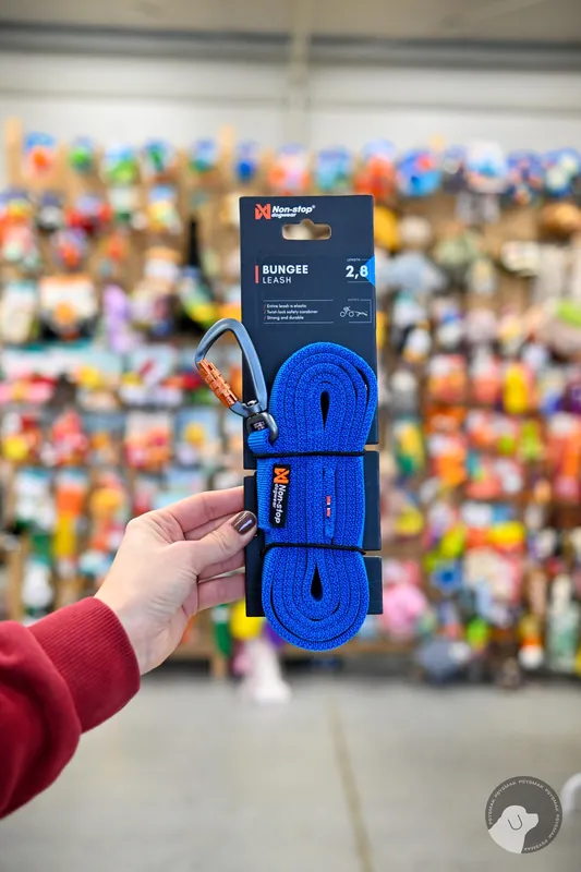 Non-stop dogwear Bungee leash blue – smycz dla psa z amortyzatorem 2,8m 23 mm Zamów dziś