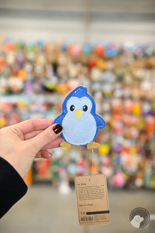 Tylko do końca tygodnia BUDDY Pinguin zamszowa cicha zabawka dla psa mały pingwinek