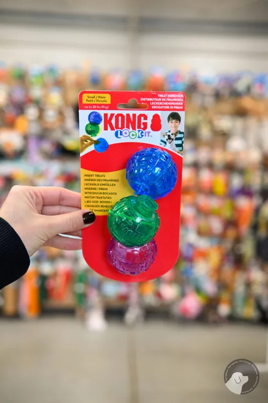 KONG ZABAWKA DLA PSA lock it 3-PK SM – zabawka 3 piłki na smakołyki Wyprzedaż