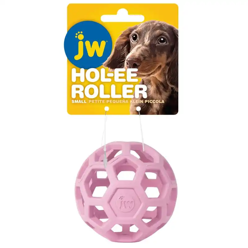Nowość JW HOL-EE ROLLER SMALL Ø8,7 CM – piłka ażurowa różowa