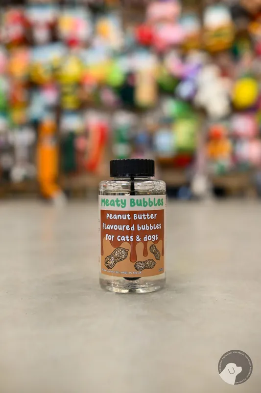 Premium Meaty Bubbles Penut Butter 125ml – bańki mydlane dla psa o aromacie masła orzechowego
