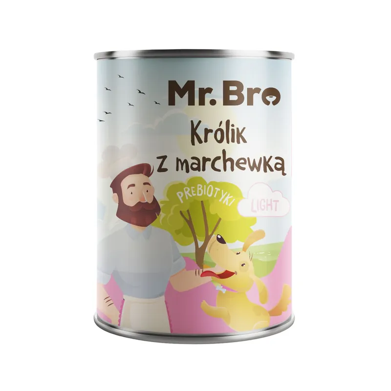 Kup online Mr Bro Królik z marchewką Light 400g – monobiałkowa mokra karma dla psa