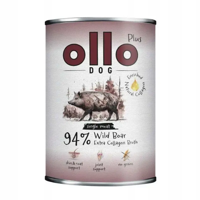 Ollo Plus kolagen dzik 400 g karma mokra Darmowy zwrot