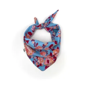 Tulki – apaszka dla psa 25-35 cm niebieska w kwiatki Niska cena