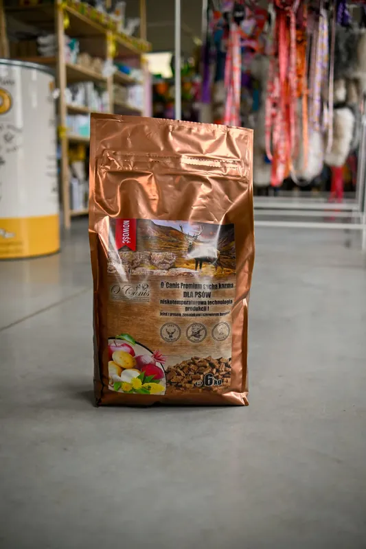Ostatnie sztuki O’CANIS Premium Jeleń z prosem, ziemniakami – sucha karma dla psa 12 kg