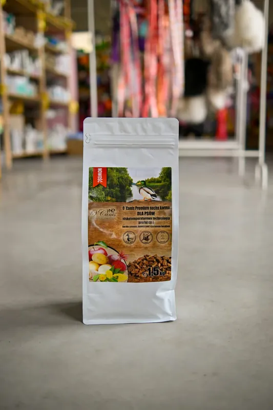 O’CANIS Premium Kaczka z prosem, ziemniakami – sucha karma dla psa 1,5kg Promocja