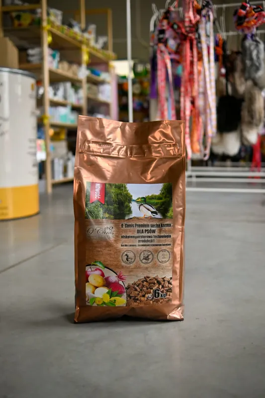 O’CANIS Premium Kaczka z prosem, ziemniakami – sucha karma dla psa 6kg Tani